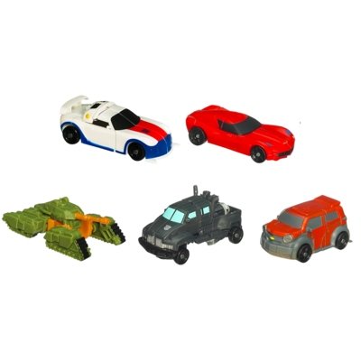 Набор мини-трансформеров 'Straightaway Shootout' из серии 'Transformers-2. Месть падших', специальный ограниченный выпуск, Hasbro [94017]  Набор мини-трансформеров 'Straightaway Shootout' (Электрический Скат, автомобиль Chevy Trax, Броневик, Джаз (Джазз), Sparkcrusher (танк)) из серии 'Transformers-2. Месть падших', специальный ограниченный выпуск, Hasbro [94017]