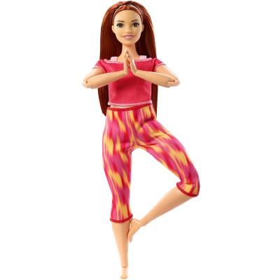 Шарнирная кукла Barbie &#039;Йога&#039;, пышная (curvy), из серии &#039;Безграничные движения&#039; (Made-to-Move), Mattel [GXF07] Шарнирная кукла Barbie 'Йога', пышная (curvy), из серии 'Безграничные движения' (Made-to-Move), Mattel [GXF07]