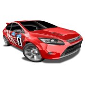 Коллекционная модель автомобиля Ford Focus RS 2009 - HW City 2012, красная, Hot Wheels, Mattel [V5432]