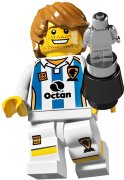 Минифигурка 'Футболист с кубком', серия 4 'из мешка', Lego Minifigures [8804-11]
