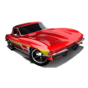 Коллекционная модель автомобиля Corvette Sting Ray 1964 - HW Showroom 2013, красная, Hot Wheels, Mattel [X1819]