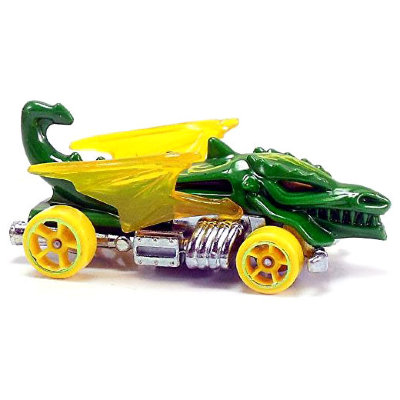 Коллекционная модель автомобиля Dragon Blaster - HW City 2014, зеленая, Hot Wheels, Mattel [BFC81] Коллекционная модель автомобиля Dragon Blaster - HW City 2014, зеленая, Hot Wheels, Mattel [BFC81]