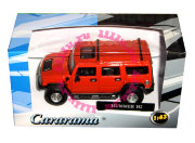 Модель автомобиля Hummer H2 1:43, красная, Cararama [433ND-3]