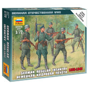 Сборная модель 'Немецкая кадровая пехота 1939-1943', 1:72, 5 фигур, Art of Tactic, Zvezda [6178]