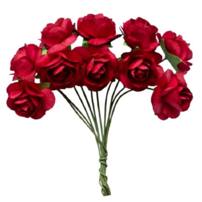 Букет &#039;Розы красные&#039;, 10 шт., 1:4-1:6, ScrapBerry&#039;s [SCB501101] Букет 'Розы красные', 10 шт., 1:4-1:6, ScrapBerry's [SCB501101]