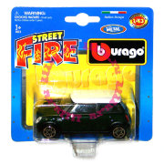 Модель автомобиля Mini Cooper, темно-зеленый металлик, 1:43, серия 'Street Fire' в блистере, Bburago [18-30001-11]