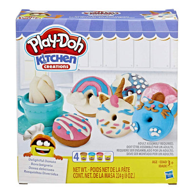 Набор для детского творчества с пластилином &#039;Восхитительные Пончики&#039; (Delightful Doughnuts), из серии &#039;Kitchen Creations&#039;, Play-Doh/Hasbro [E3344] Набор для детского творчества с пластилином 'Восхитительные Пончики' (Delightful Doughnuts), из серии 'Kitchen Creations', Play-Doh/Hasbro [E3344]