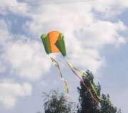 Воздушный змей 'Скользящий', оранжево-зеленый [2Ск21]