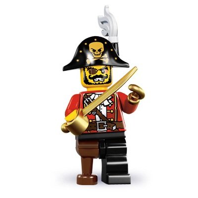 Минифигурка &#039;Пират&#039;, серия 8 &#039;из мешка&#039;, Lego Minifigures [8833-15] Минифигурка 'Пират', серия 8 'из мешка', Lego Minifigures [8833-15]