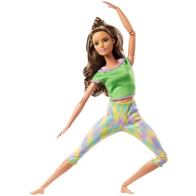 Шарнирная кукла Barbie &#039;Йога&#039;, из серии &#039;Безграничные движения&#039; (Made-to-Move), Mattel [GXF05] Шарнирная кукла Barbie 'Йога', из серии 'Безграничные движения' (Made-to-Move), Mattel [GXF05]