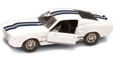 Модель автомобиля Shelby GT500 1967, 1:24, белая, Yat Ming [24206w] Модель автомобиля Shelby GT500 1967, 1:24, белая, Yat Ming [24206w]