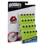 Комплект запасных дротиков БумКо, 40 шт., зеленые с черным наконечником, BoomCo [CHP33]