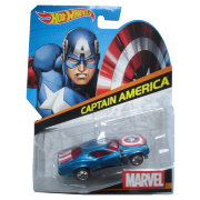 Коллекционная модель автомобиля Captain America, из серии Marvel, Hot Wheels, Mattel [BDM73]