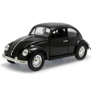 Модель автомобиля Volkswagen Beetle 1967, 1:24, черная, Yat Ming [24202bk]