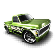 Коллекционная модель автомобиля Custom Chevy Pickup 1969 - HW Showroom 2013, зеленая, Hot Wheels, Mattel [X1825]