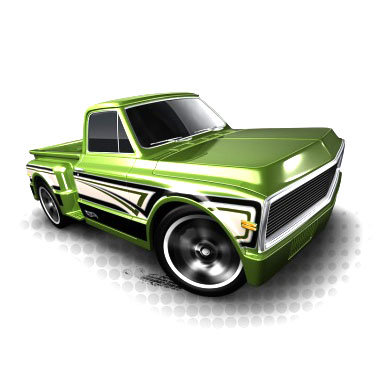 Коллекционная модель автомобиля Custom Chevy Pickup 1969 - HW Showroom 2013, зеленая, Hot Wheels, Mattel [X1825] Коллекционная модель автомобиля Custom Chevy Pickup 1969 - HW Showroom 2013, зеленая, Hot Wheels, Mattel [X1825]