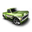 Коллекционная модель автомобиля Custom Chevy Pickup 1969 - HW Showroom 2013, зеленая, Hot Wheels, Mattel [X1825] - X1825.jpg