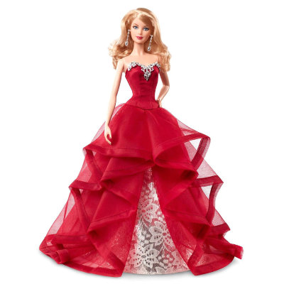 Кукла Барби &#039;Рождество-2015&#039; (2015 Holiday Barbie), блондинка, коллекционная, Mattel [CHR76] Кукла Барби 'Рождество-2015' (2015 Holiday Barbie), блондинка, коллекционная, Mattel [CHR76]