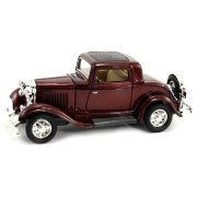 Модель автомобиля Ford 3-Window Coupe 1932, вишневый металлик, 1:43, Yat Ming [94231BO]
