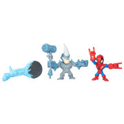 Игровой набор с 2-мя мини-фигурками-конструкторами 'Человек-Паук против Носорога' (Spider-Man vs. Marvel’s Rhino), Super Hero Mashers Micro, Hasbro [B6687]