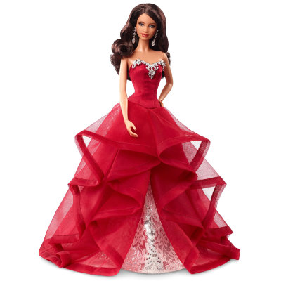 Кукла Барби &#039;Рождество-2015&#039; (2015 Holiday Barbie), шатенка, коллекционная, Mattel [CHR78] Кукла Барби 'Рождество-2015' (2015 Holiday Barbie), шатенка, коллекционная, Mattel [CHR78]