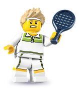 Минифигурка 'Теннисист', серия 7 'из мешка', Lego Minifigures [8831-09]