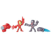 Игровой набор с 2-мя мини-фигурками-конструкторами 'Железный Человек против Ультрона' (Iron Man vs. Ultron), Super Hero Mashers Micro, Hasbro [B6690]