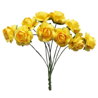 Букет &#039;Розы желтые&#039;, 10 шт., 1:4-1:6, ScrapBerry&#039;s [SCB501104] Букет 'Розы желтые', 10 шт., 1:4-1:6, ScrapBerry's [SCB501104]
