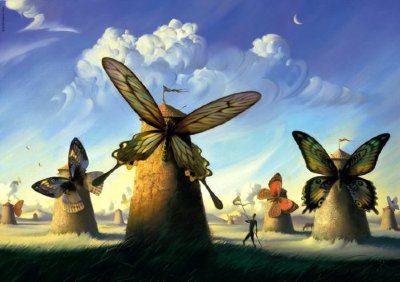 Пазл 'Ветряные мельницы' из серии 'Dreamlands', 1000 элементов, Heye [29266] Пазл 'Ветряные мельницы' из серии 'Dreamlands', 1000 элементов, Heye [29266]