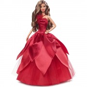 Кукла Барби 'Рождество-2022' (2022 Holiday Barbie), шатенка, коллекционная, Mattel [HBY05/HBY08]