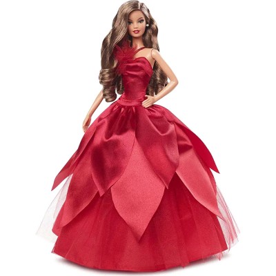 Кукла Барби &#039;Рождество-2022&#039; (2022 Holiday Barbie), шатенка, коллекционная, Mattel [HBY05/HBY08] Кукла Барби 'Рождество-2022' (2022 Holiday Barbie), шатенка, коллекционная, Mattel [HBY05/HBY08]