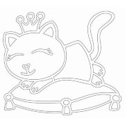 Трафарет для рисования песком 'Кошка в короне', A4, Песочная Фантазия [228ПФ]