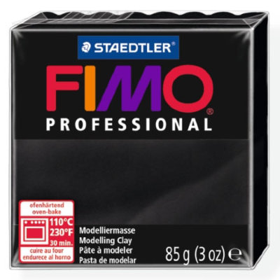 Полимерная глина FIMO Professional, черная, 85г, FIMO [8004-9] Полимерная глина FIMO Professional, черная, 85г, FIMO [8004-9]