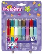 Клей с блестками, 16 цветов, смываемый, Crayola Creations [10643]
