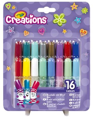 Клей с блестками, 16 цветов, смываемый, Crayola Creations [10643] Клей с блестками, 16 цветов, смываемый, Crayola Creations [10643]