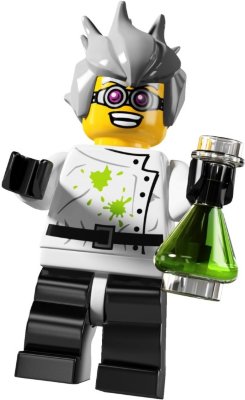 Минифигурка &#039;Сумасшедший профессор&#039;, серия 4 &#039;из мешка&#039;, Lego Minifigures [8804-16] Минифигурка 'Сумасшедший профессор', серия 4 'из мешка', Lego Minifigures [8804-16]