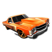 Коллекционная модель автомобиля El Camino 1971 - HW Showroom 2013, оранжевая, Hot Wheels, Mattel [X1849]