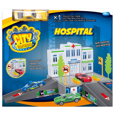 Игровой набор &#039;Больница&#039; с 1 машинкой, City Parking, Dave Toy [32016] Игровой набор 'Больница' с 1 машинкой, City Parking, Dave Toy [32016]