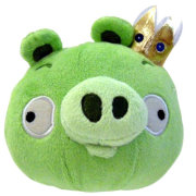 Мягкая игрушка 'Свинка в короне' (Angry Birds - Pig in Crown), 20 см, со звуком, Commonwealth Toys [90799-PK]