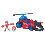 Игровой набор 'Гоночный автомобиль Человека-Паука' с мини-фигуркой (Captain America Racer), Super Hero Mashers Micro, Hasbro [B6684]