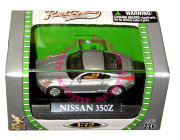 Модель автомобиля Nissan 350Z 1:72, серебристая, в пластмассовой коробке, Yat Ming [73000-36]