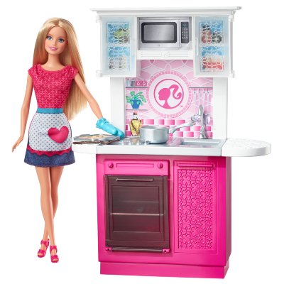Игровой набор с куклой Барби &#039;Роскошная кухня&#039; (Deluxe Kitchen), Barbie, Mattel [CFB62] Игровой набор с куклой Барби 'Роскошная кухня' (Deluxe Kitchen), Barbie, Mattel [CFB62]