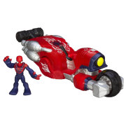 Игровой набор 'Трюковый мотоцикл Человека-Паука' (Web Wheelin' Bike & Spider-Man) 6см, Super Hero Adventures, Playskool Heroes, Hasbro [A5658]