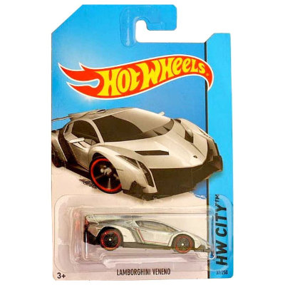 Модель автомобиля &#039;Lamborghini Veneno&#039;, серебристая, HW City, Hot Wheels [BDC79] Модель автомобиля 'Lamborghini Veneno', серебристая, HW City, Hot Wheels [BDC79]