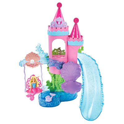 Игровой набор для ванной &#039;Подводный замок&#039;, с мини-куклой русалочкой Барби, Barbie, Mattel [X9180] Игровой набор для ванной 'Подводный замок', с мини-куклой русалочкой Барби, Barbie, Mattel [X9180]
