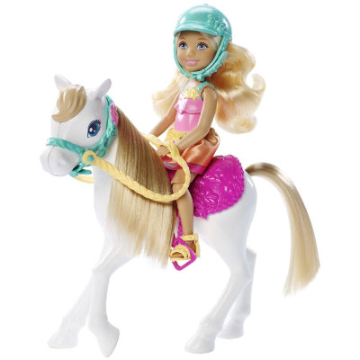 Кукла Челси с пони, из серии &#039;Barbie and Her Sisters in a Puppy Chase&#039;, Barbie, Mattel [DLY34] Кукла Челси с пони, из серии 'Barbie and Her Sisters in a Puppy Chase', Barbie, Mattel [DLY34]