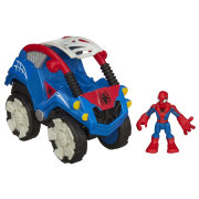 Игровой набор 'Автомобиль-кувыркун Человека-Паука' (Flip-Stunt Buggy & Spider-Man) 6см, Super Hero Adventures, Playskool Heroes, Hasbro [A7107]