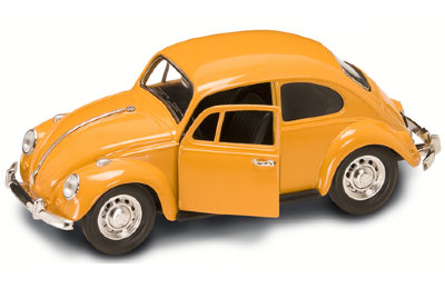 Модель автомобиля Volkswagen Beetle 1967, 1:24, темно-желтая, Yat Ming [24202y] Модель автомобиля Volkswagen Beetle 1967, 1:24, желтая, Yat Ming [24202y]