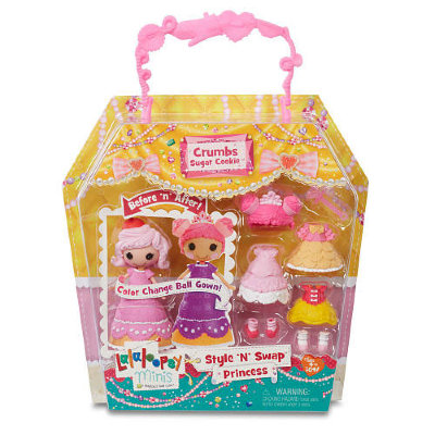 Игровой набор с мини-куклой &#039;Crumbs Sugar Cookie&#039;, 8 см, из серии &#039;Принцессы&#039;, Lalaloopsy Minis [542933-1] Игровой набор с мини-куклой 'Crumbs Sugar Cookie', 8 см, из серии 'Принцессы', Lalaloopsy Minis [542933-1]