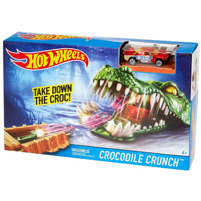 Игровой набор &#039;Схватка с крокодилом&#039; (Crocodile Crunch), Hot Wheels, Mattel [DWK96] Игровой набор 'Схватка с крокодилом' (Crocodile Crunch), Hot Wheels, Mattel [DWK96]